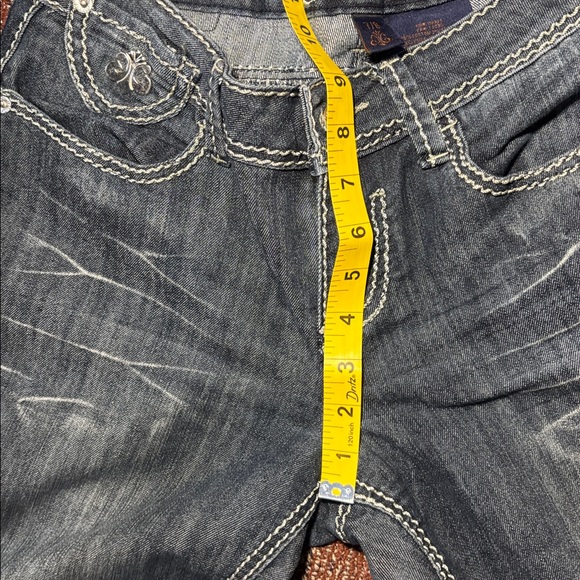 Dereon vintage dark wash jeans mid rise y2k style denim women’s 7/8 - Picture 14 of 15
